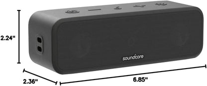 Anker 3 Portable Bluetooth Speaker - Wireless, IPX7 Waterproof, 24H Playtime, Pure Titanium Diaphragm Drivers, Partycast, Bassup, Custom EQ App - for Home, Shower, Outdoor, and Beach